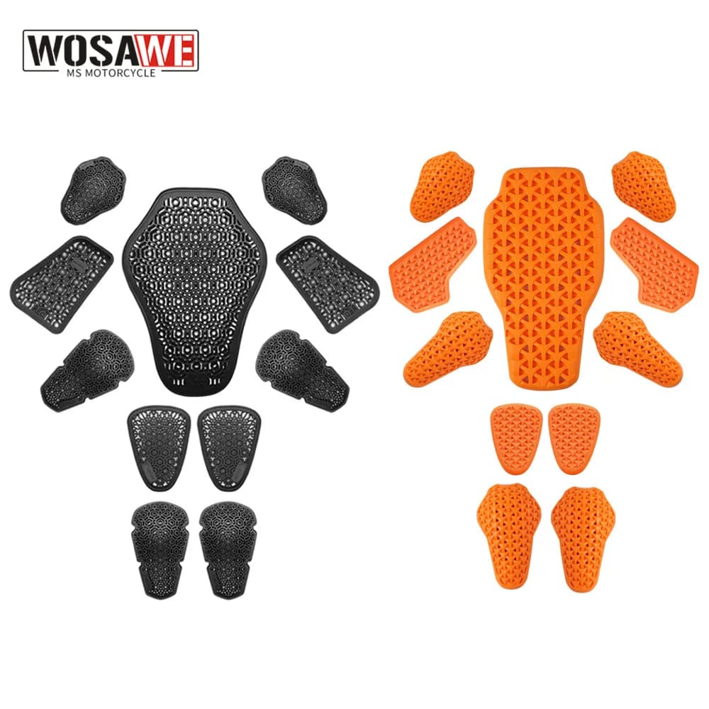 WOSAWE Motorcycle Armor CE certified Jacket Insert Back Protector High Elasticity Rider Armor Back Spine Protective Pad