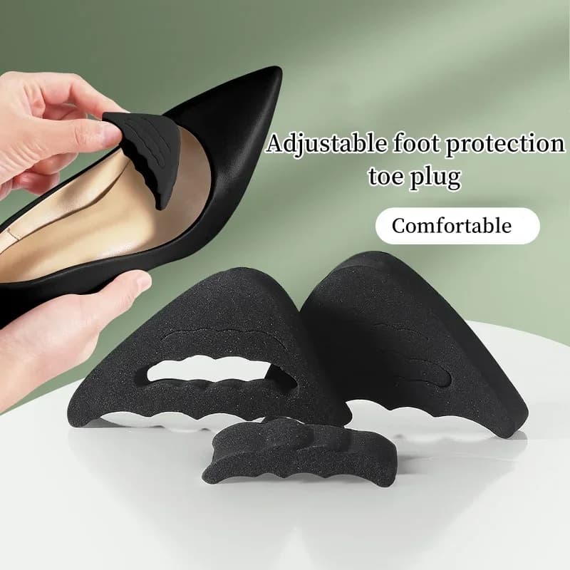 Adjustable Toe Plug Round Pointed High Heels Universal Soft Thickened Forefoot Protection Anti Slip Bottom Sticker for Women