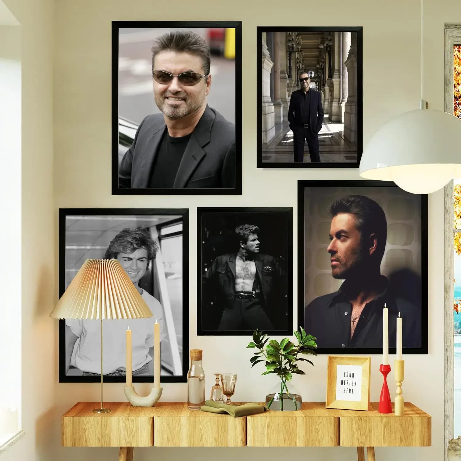 george michael Singer Poster Prints Wall Art Canvas Painting Poster For Modern Family Living Room Home Decor