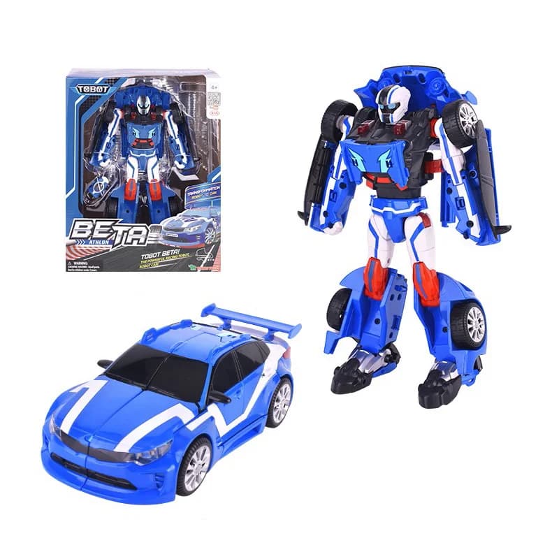Newest Big ABS Transforming Car to Robot Toys Korea Cartoon Brothers Anime Deformation Car Bulldozer Toy