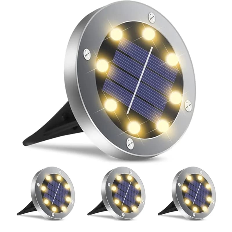 4/8pcs Solar Lights Outdoor, 8 LED Solar Landscape Lighting for Garden, Yard, Pathway (Cool/Warm White)