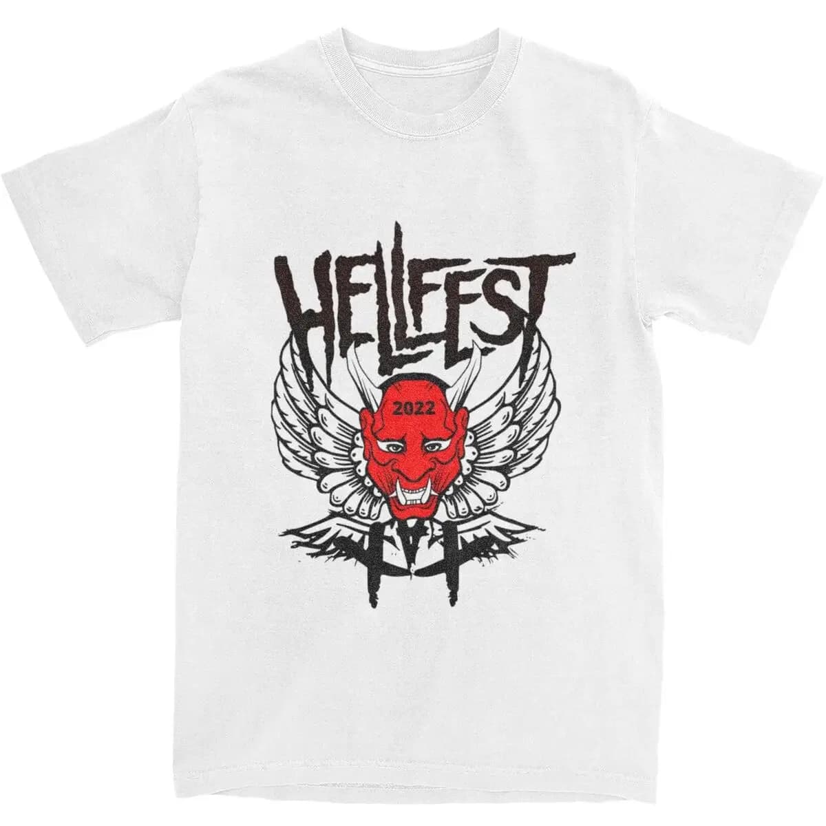 Man T-Shirt Hellfests T-Shirts Trending Music Logo Beach Tees Y2K Funny Printed Pure Cotton Clothes Gift