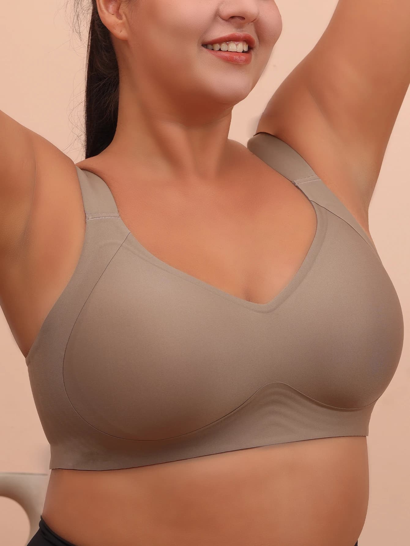 Big breasted sleeping bra for women 6XL without steel rims gathered without scars plus size vest yoga exercise anti sagging bra