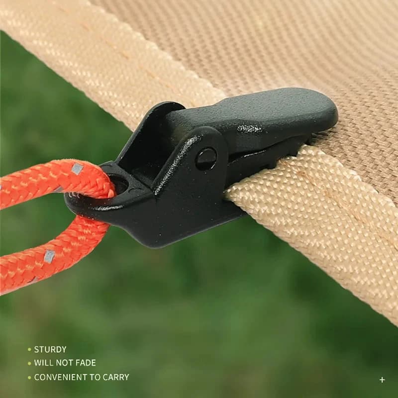 Sturdy Camping Tent Clips (10/20/50pcs): Anti-Wind Crocodile Clamps – Fixed Tarpaulin & Tent Hooks for Outdoor Use