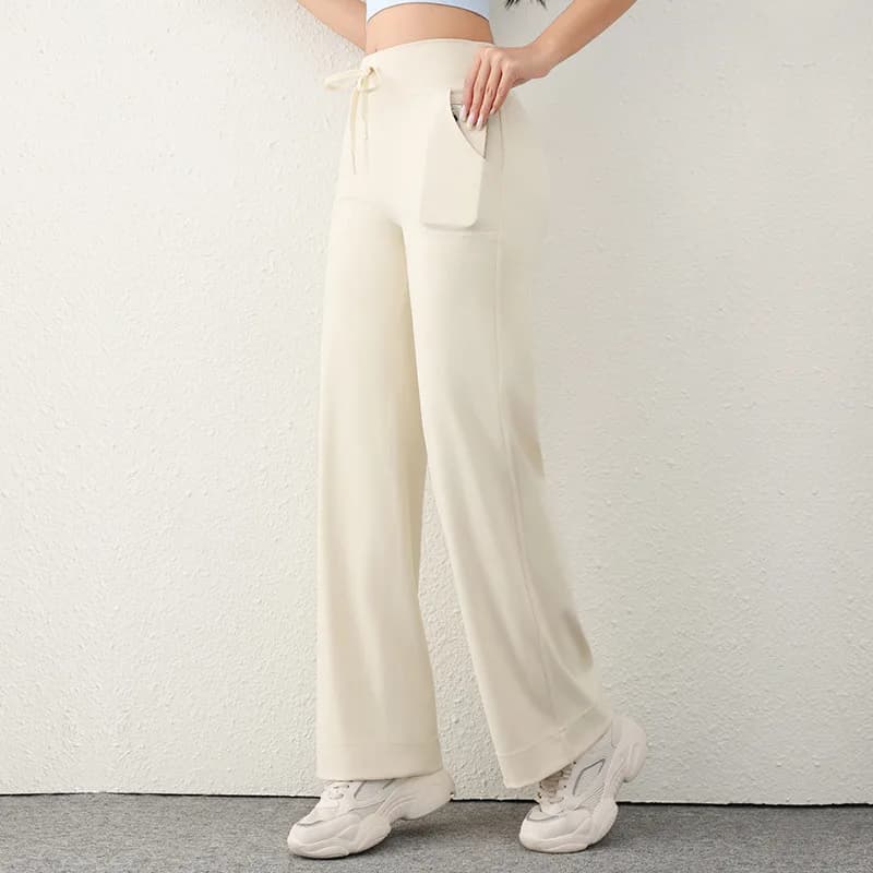 Women's Casual Loose Straight Running Sweatpants Wide Leg Pants Drawstring Design With Side Pockets Leggings Woman Yoga Pants