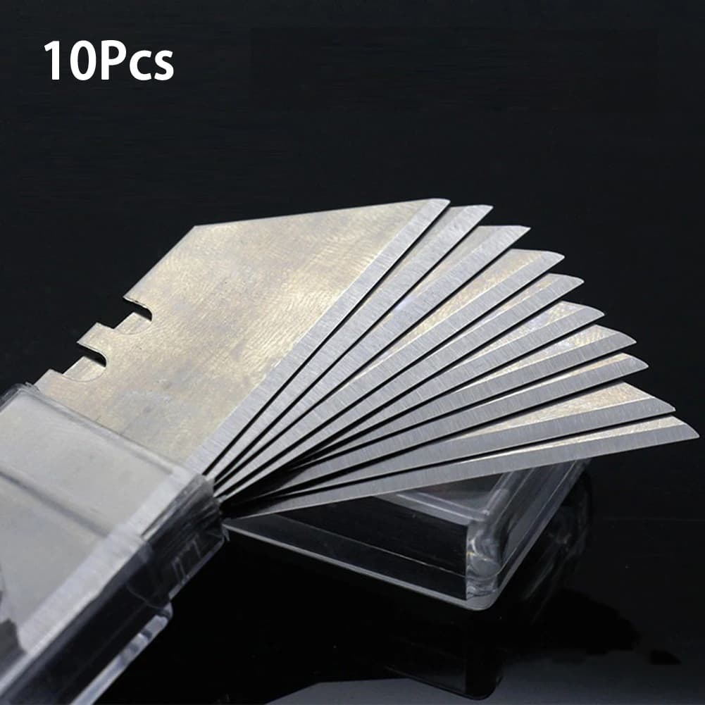 10Pcs Special Knife Blades Steel Material Utility Knife Trapezoid Blades Replacement DIY Art Craft Cutter Tool Blade