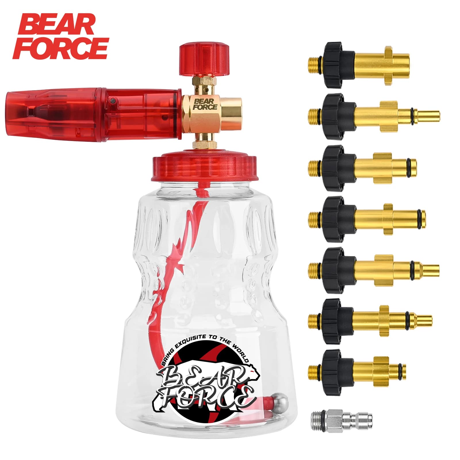 Pressure Washer Brass Snow Foam Lance Foam Nozzle Car Wash Foam Maker for Karcher Elitech Bort AR Bosch Pressure Washer