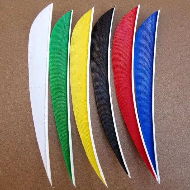 50 Pcs 4 Inch Water Drop Shape Archery Turkey Feather Right Wing Arrow Fletch Vanes For DIY Shooting Hunting