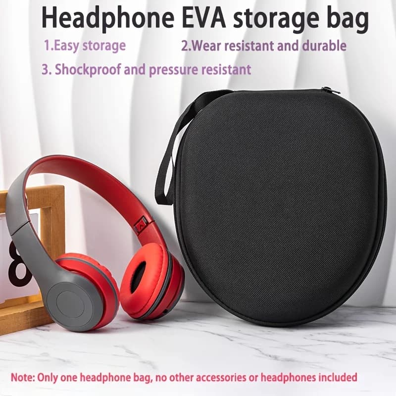 Headworn EVA earphone bag storage bag,Anti drop and anti pressure, Used for Iron Triangle B&O forSony JBL &forEdifier W820NB