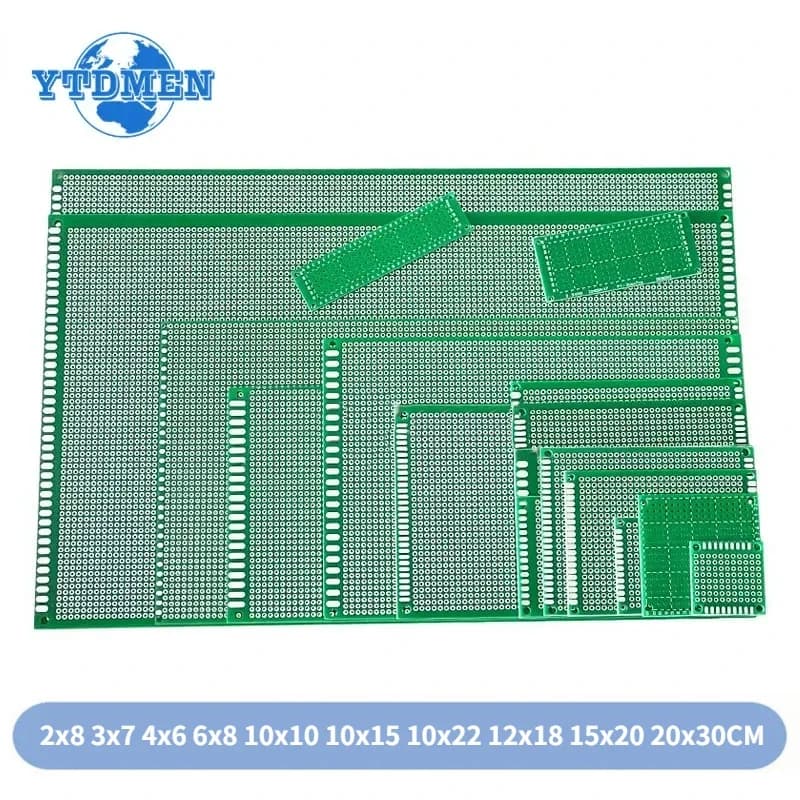 1PCS Single Sided PCB Universal Printed Circuit Board 2x8 3x7 4x6 6x8 10x10 10x15 10x22 12x18 15x20 20x30CM DIY Breadboard Plate