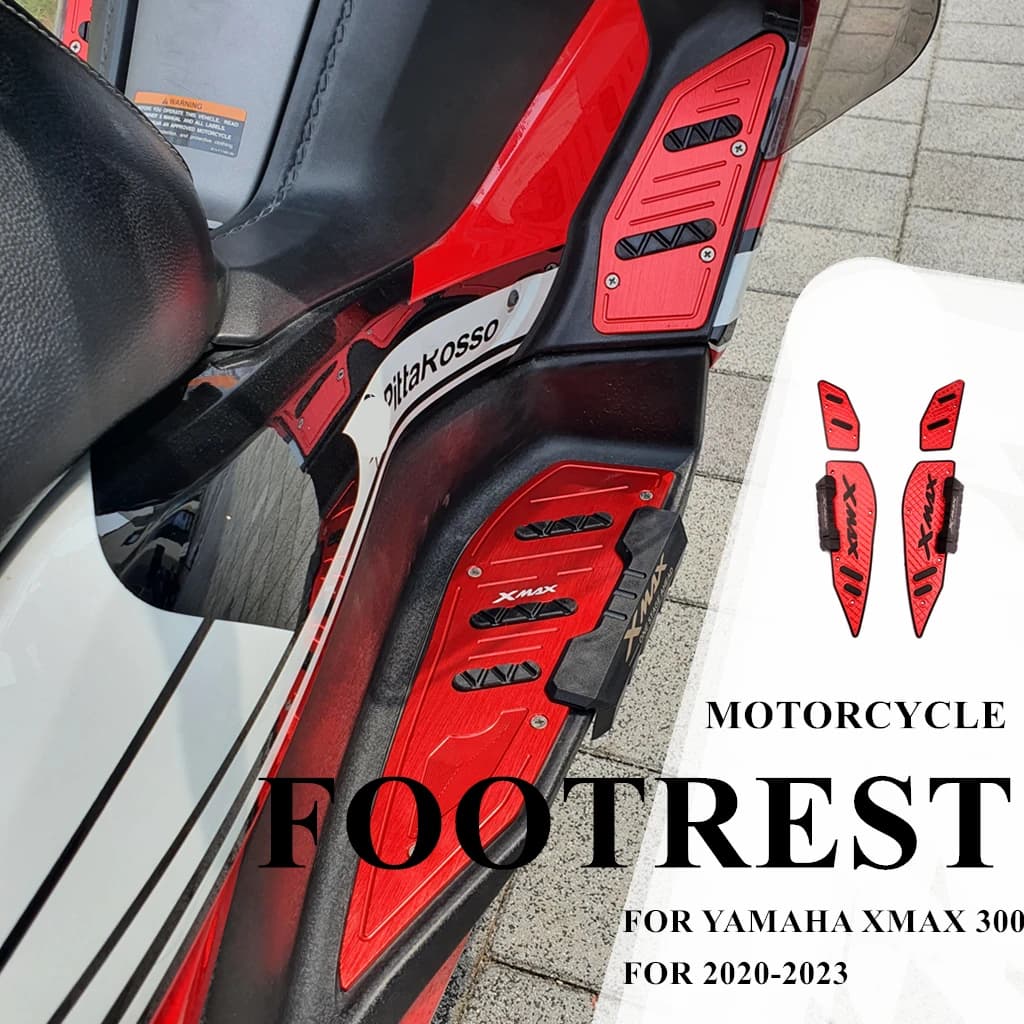 Motorcycle Footpads For XMAX 300 Front and rearPegs Plate Aluminum Alloy Pedal Modified Skid proof Footrest For yamaha 2020-2023