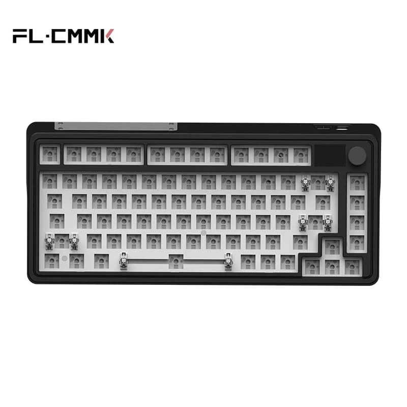FL·ESPORTS CMK75 Tri-Mode Mechanical Keyboard Kit 82-Key TKL Gaming Keyboard W/ TFT Screen RGB Wired Bluetooth 2.4G Wireless
