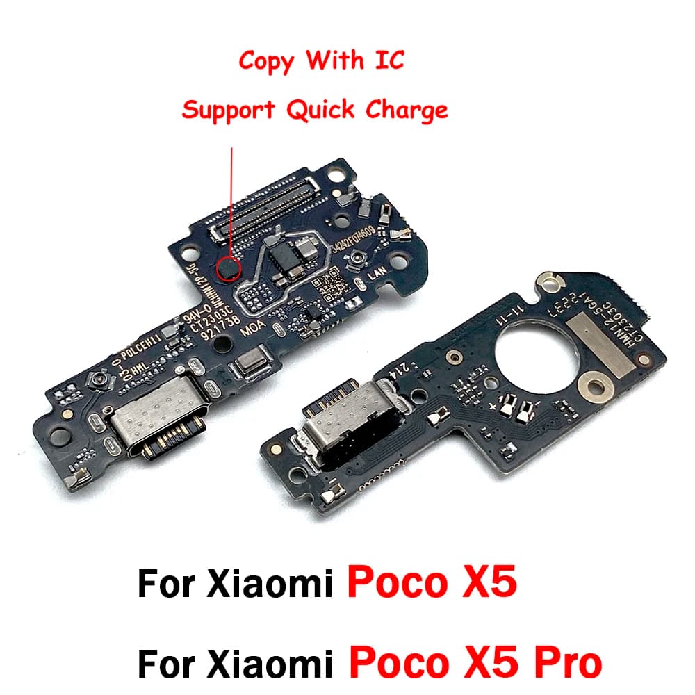 Tested For Xiaomi Poco X5 Pro 5G USB Charging Port Connector Board Flex Cable Dock Plug Connector For Xiaomi Poco X5