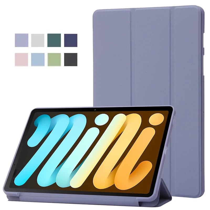 For iPad Mini 7 Case 2024 Trifold PU Leaher Soft Back Stand Tablet Funda For iPad Mini 6 Case For iPad Mini 7 Cover 8.3 inch