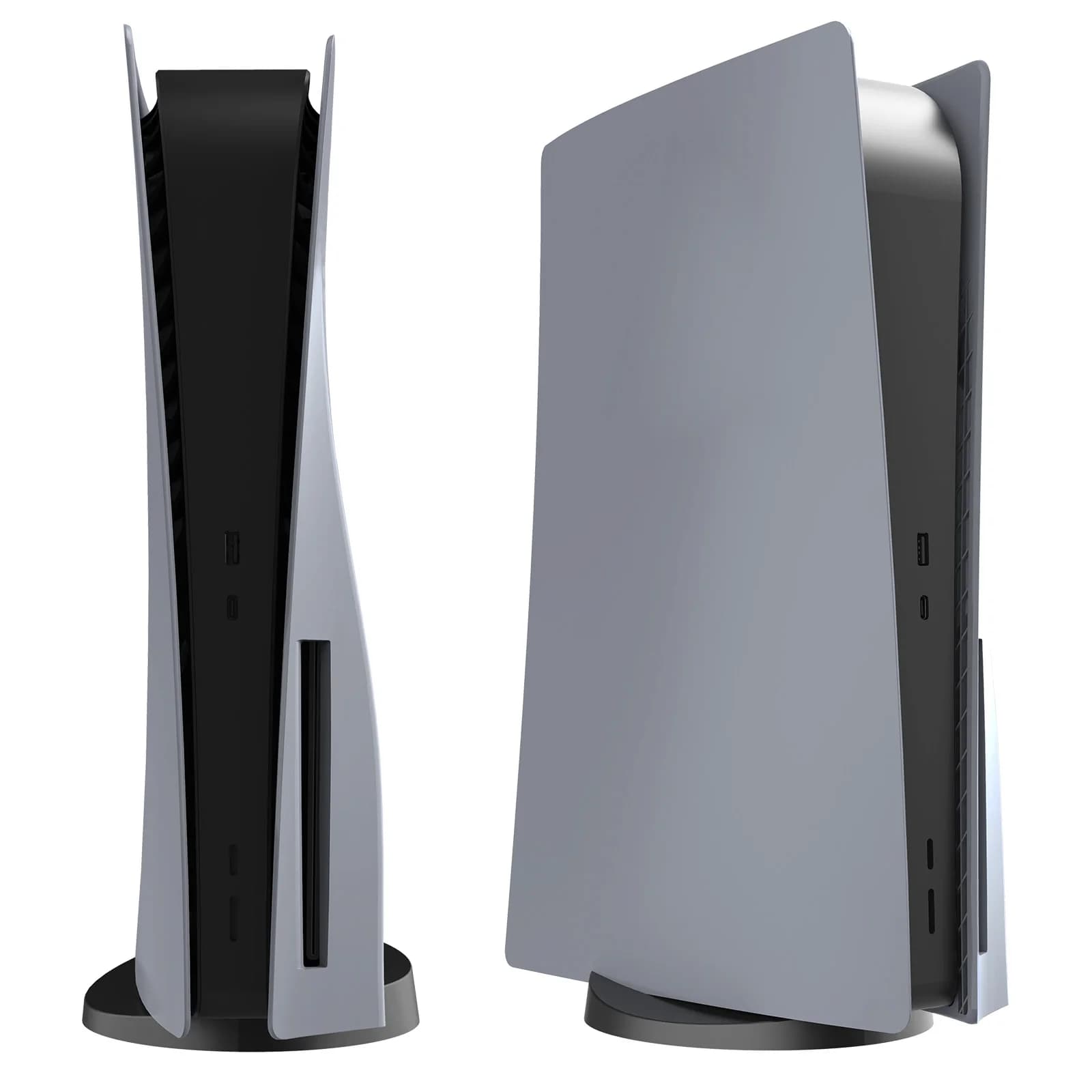 Gray 30th Anniversary Plates for PS5 Console Premium ABS Faceplate Shell Covers with Logo Stickers for PlayStation5 PS5 Fat Disc