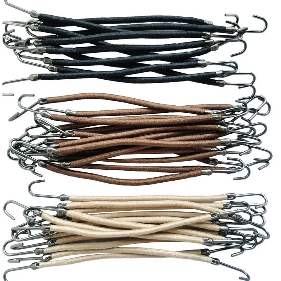 5PCS Ponytail Rubber Elastic Hook Hair Bands For Women Gum Hooks Hair Accessories Hair Ties Styling Tools Holder Bungee Bands