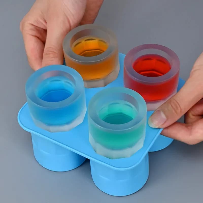 Ice Cup Maker Ice Cube Tray Mold Makes Shot Glasses Ice Mould Novelty Gifts Summer Drinking Tool