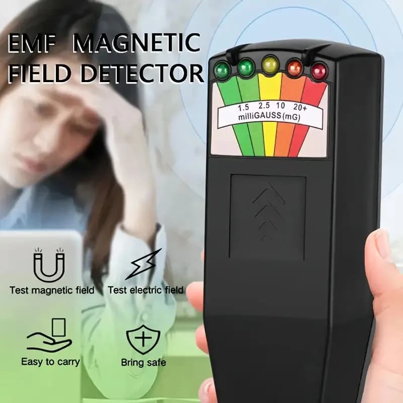 Portable Electromagnetic Radiation Detector Handheld Gauss Meter Durable Radiation Tester for Abnormal Wave Research EMF