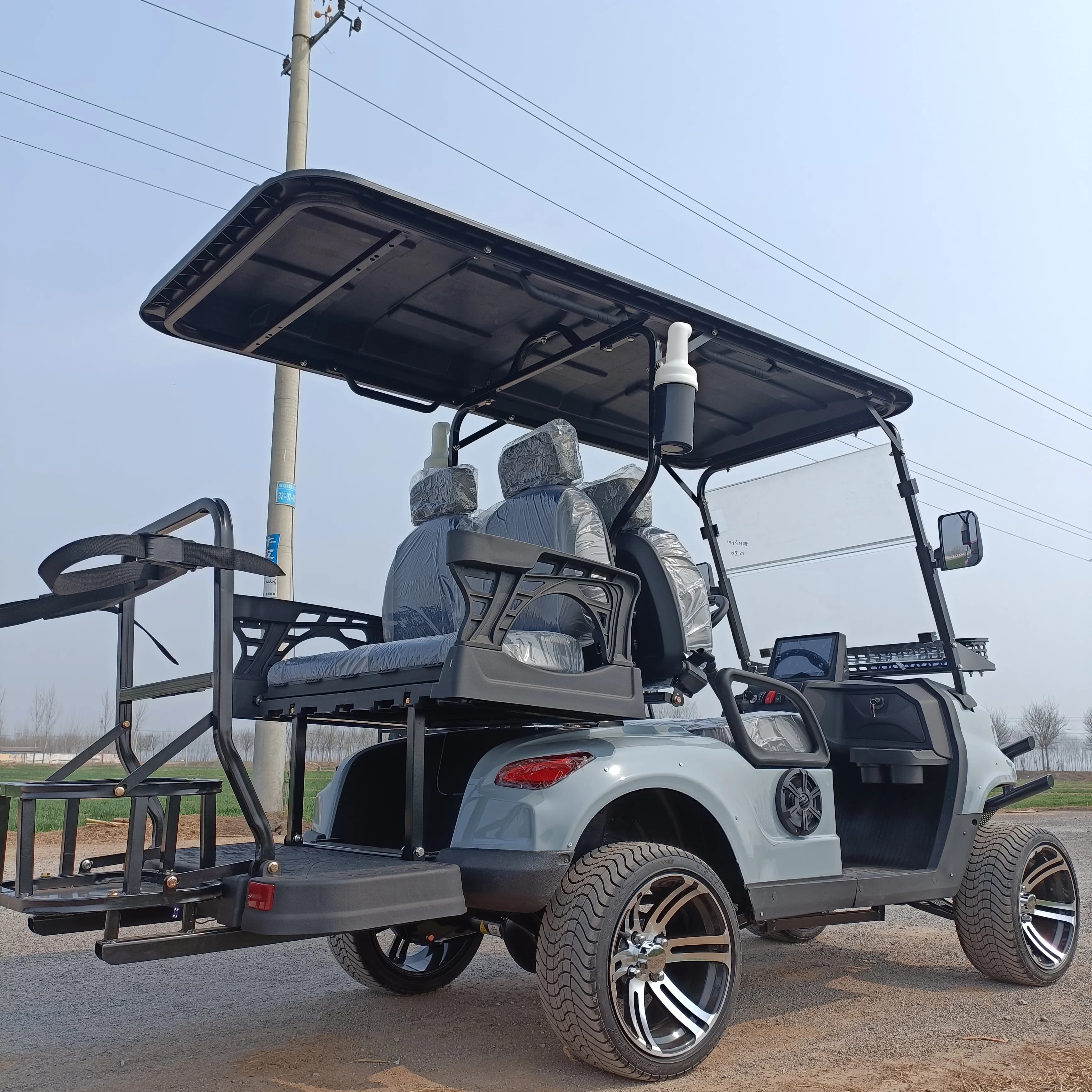 2024 New Model Style G for Exclusive Right MMC Factory 4 Seat Sightseeing Bus Club Cart Electric Golf Buggy Hunting Cart