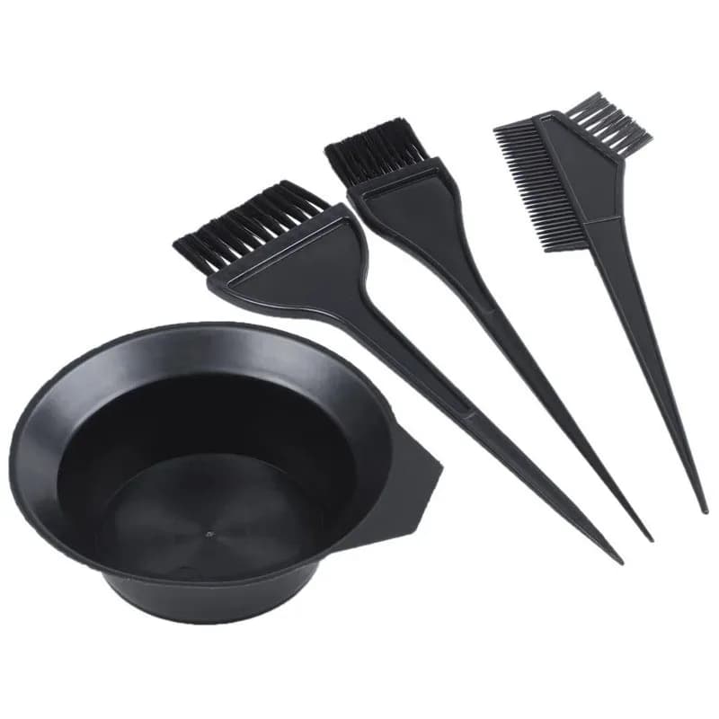 4Pcs Set Hair Dyeing Kit Hair Color Dye Bowl Stirring Brush For Hair Coloring Bleaching DIY Salon Home Hair Dye Tools