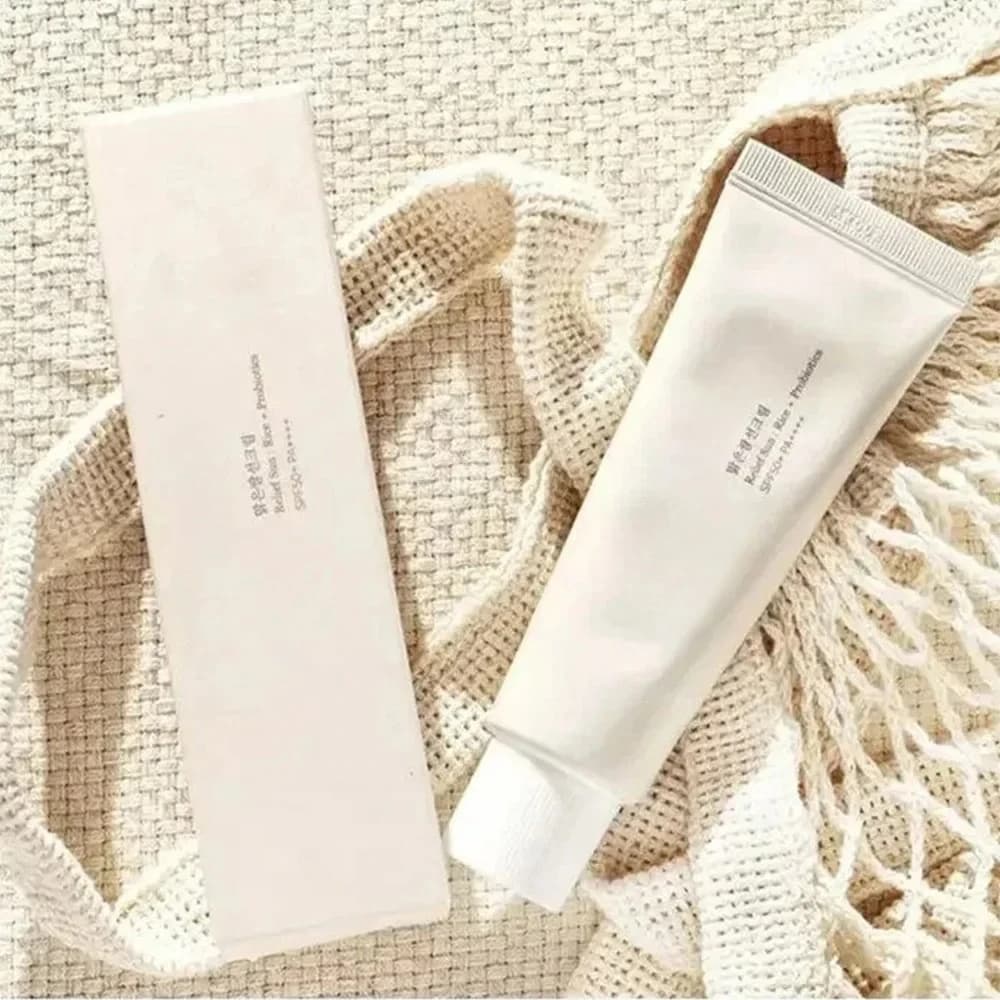 SPF50+ Sunscreen Korean Rice Probiotic Solar Blocker Skin Whitening Cream Anti UV Sun Block Facial Mild Moisturizer Serum 50ml