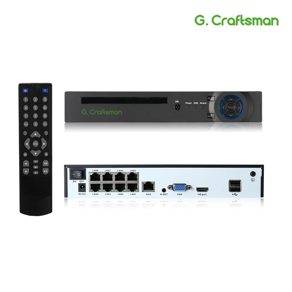 XMeye 4K 8ch POE NVR Support 16ch 4K Network Video Recorder H.265+ Onvif 1 HDD 24/7 Recording IP Camera Onvif P2P System ICSee