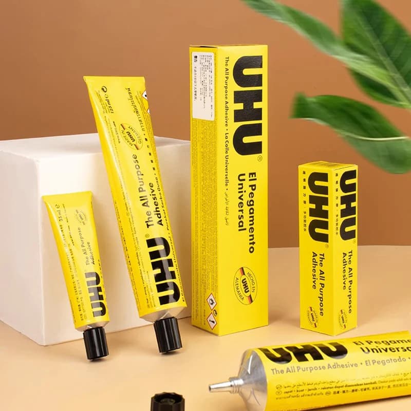 1/2Pcs 35ML UHU All Purpose Transparent Adhesive Glue Extra Strong Clear Glue Handmade Model Glue Fabric Leather Glue DIY Glue