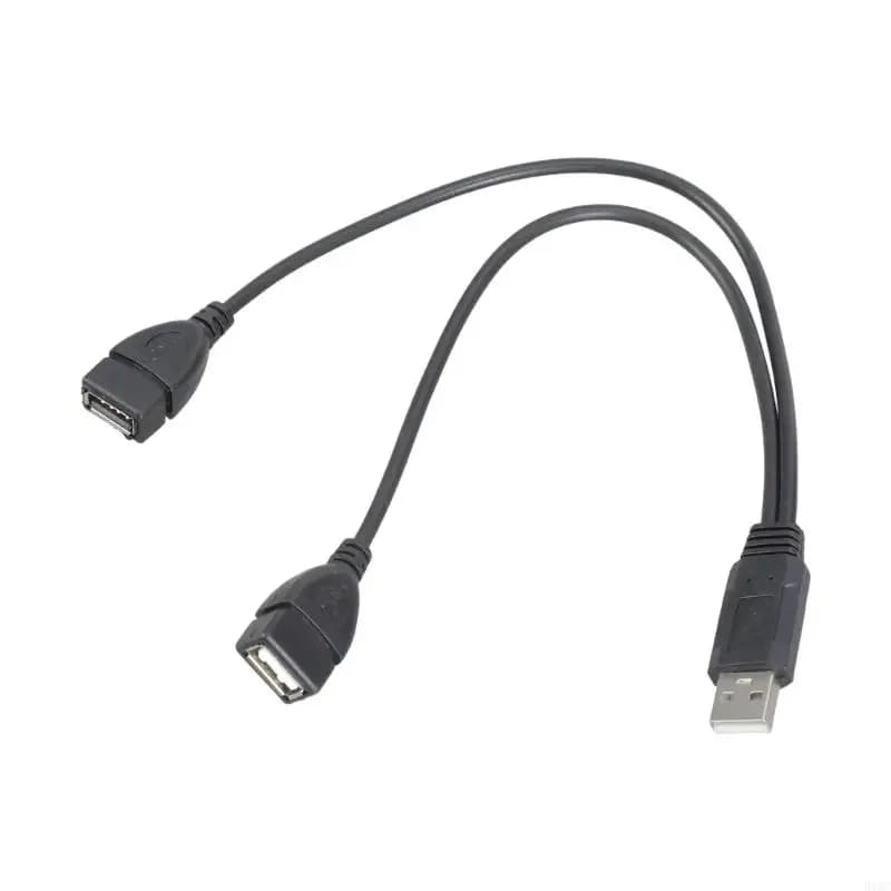 High Quality USB 2.0 Cable USB Double Splitter Adapter Cable One To Two Female To USB 2 Male Power Extension Cable