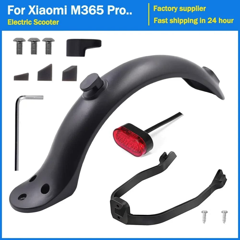 Mudguard Bracket for Xiaomi M365 1S M187 Pro Electric Scooter Splash Fender with Rear Taillight Back Guard Mudguard Screw Set