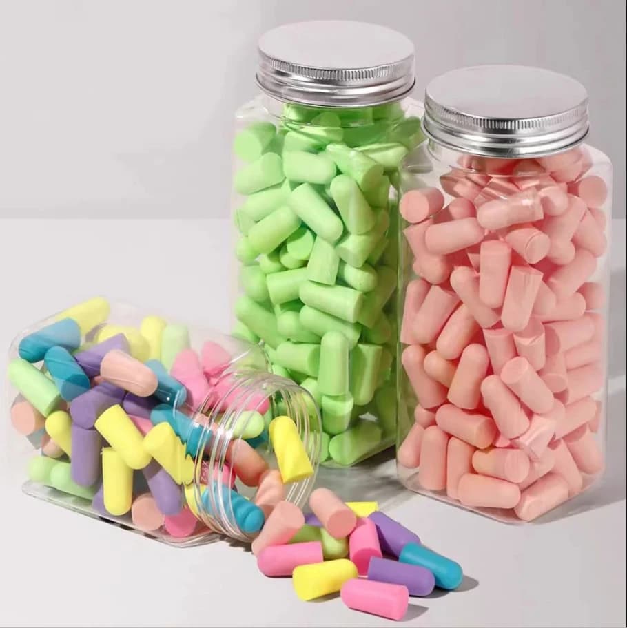 24/60/120 Pcs Bullet Type Foam Earplugs Anti-Noise Abatement Sleeping Ear Plug Mulitcolor