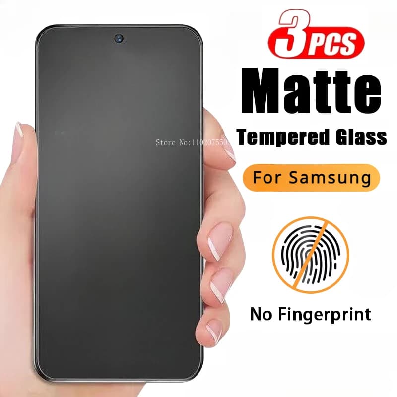 3Pcs Matte Protective Glass For Samsung A15 A55 A23 A33 A32 5G A31 A21 Screen Protector For Samsung A25 A34 A50 A52 A71 A73 5G