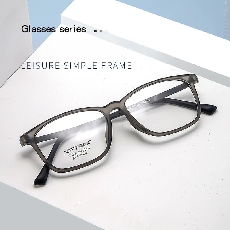 MOMOJA Ultra Light And Comfortable Full Frame TR9 Rubber Titanium Men's Eyeglass Frame Optical Prescription Eyeglass Frame 9828