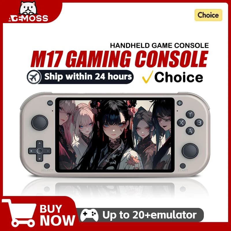 M17 handheld video game console open source Linux system 4.3-inch IPS screen portable pocket video game player 64GB 128GB boy gi