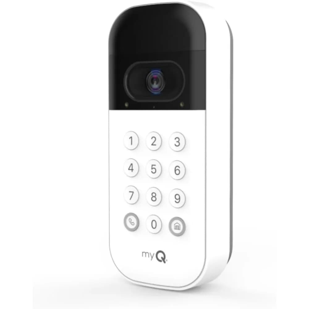 myQ Smart Garage Door Video Keypad with Wide-Angle Camera,Customizable PIN Codes,and Smartphone Control–Take