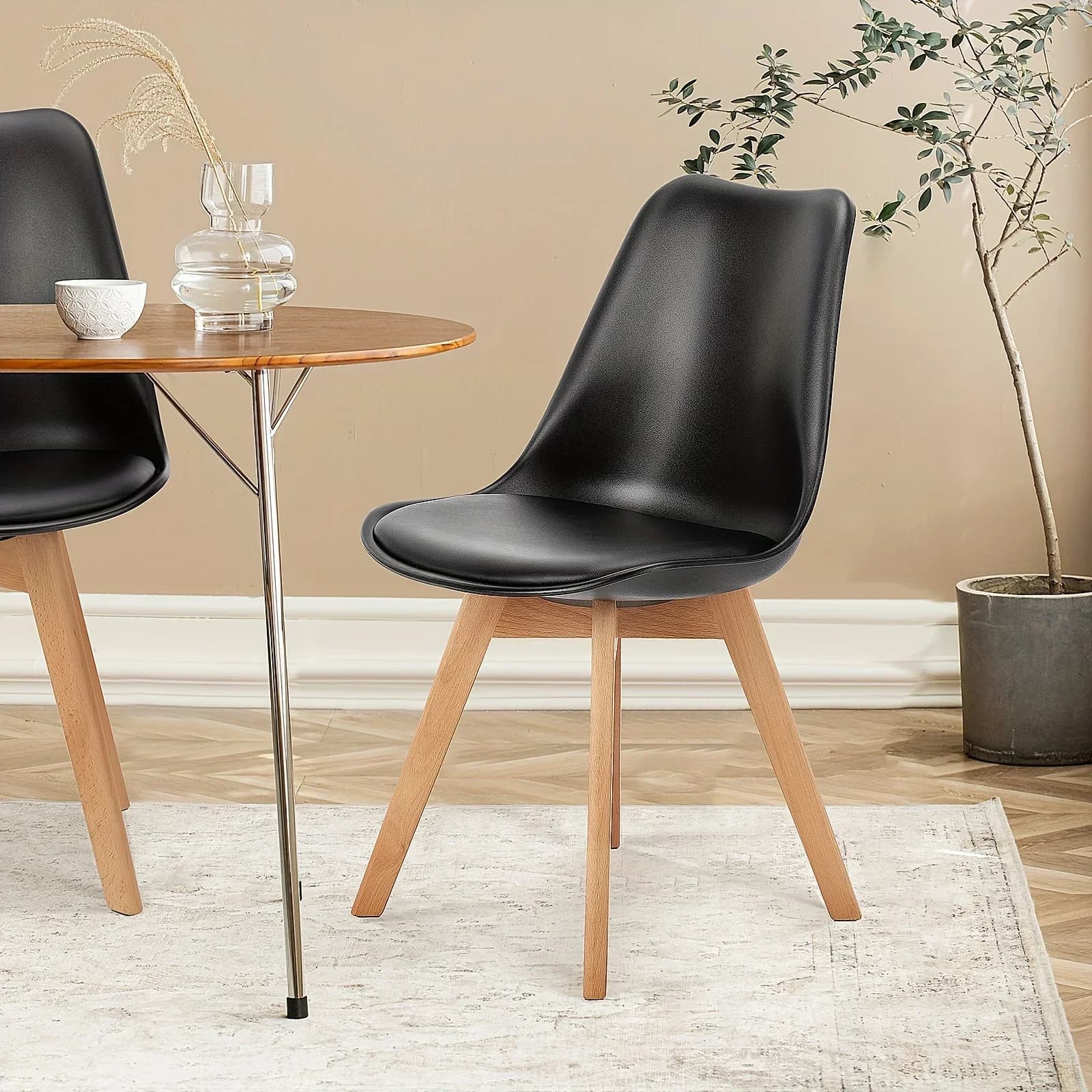 Modern Dining Chair Nordic Home Chair Minimalist Backrest Chair for Dining Room, Living Room
