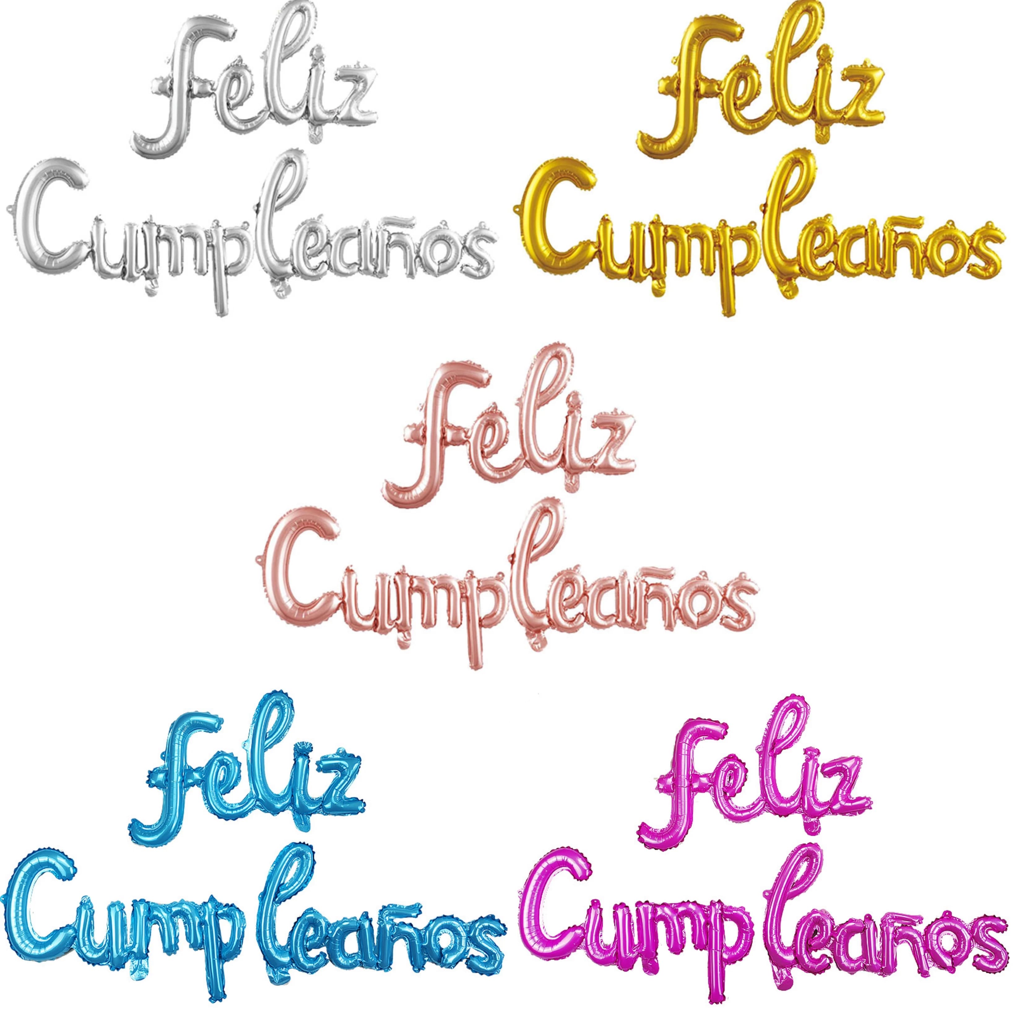 Spanish Lowercase Happy Birthday Alphabet Set Feliz Cumpleanos Spanish Baby Shower Birthday Party Aluminum Film Balloons 1 Set