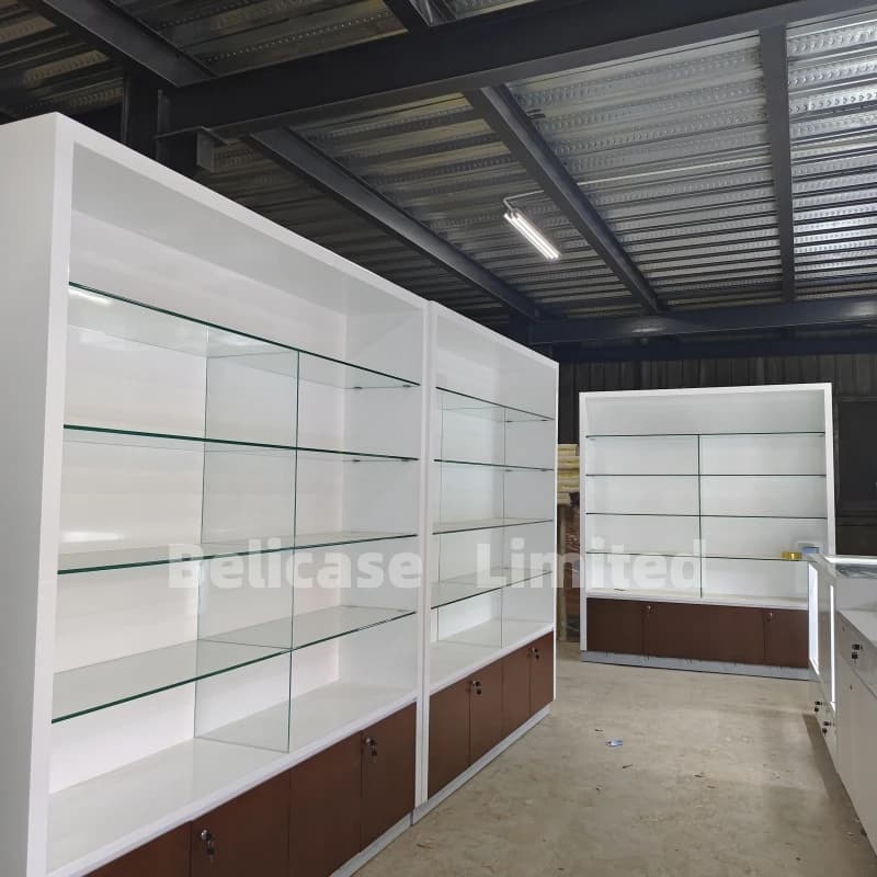Custom, fashion perfume shop interior decoration display showcase retail store furniture glass perfume display cabinet