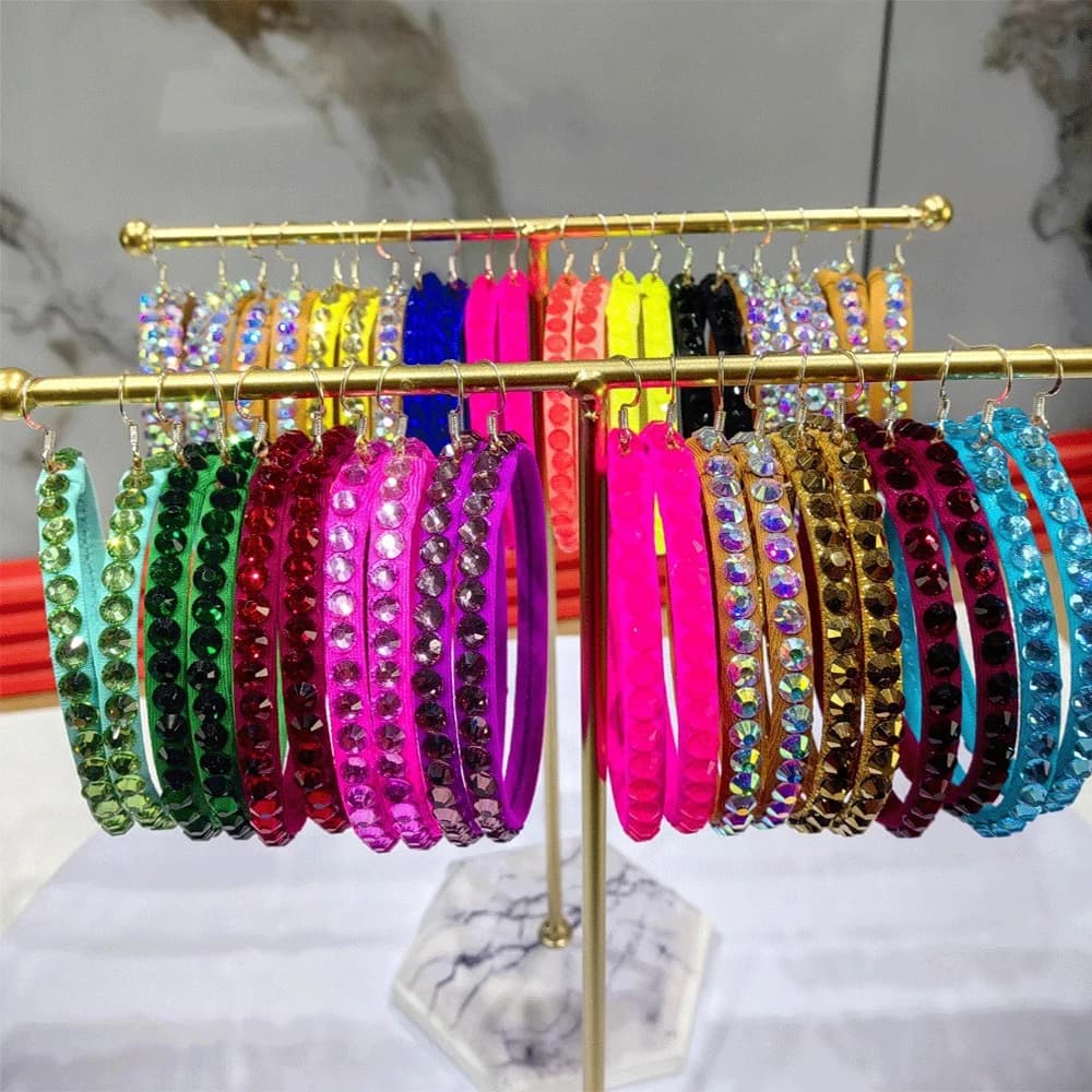 Latin Dance Diamond Earrings, Dance Professional Colleges, Adult and Children's Exclusive Competition Performance Earrings