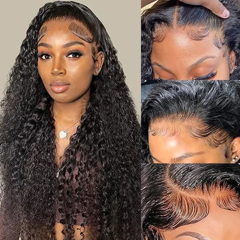 Water Wave 13x4 13x6 Lace Front Wigs Human Hair Easy To Wear Curly Wave Natural Hairline Malaysia Remy Human Hair Wigs For Women