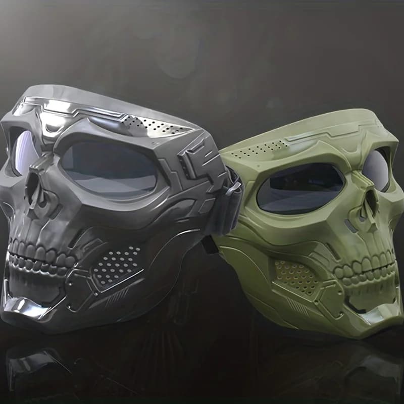 Motorcycle skull mask wind goggles outdoor sports riding glasses Halloween props windproof tactical mask