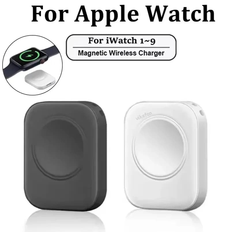 Tiny Magnetic Watch Wireless Charger For Apple Watch series 9 8 7 6 5 SE Type C For iPhone convert for iWatch Series 6 5 3 2 1
