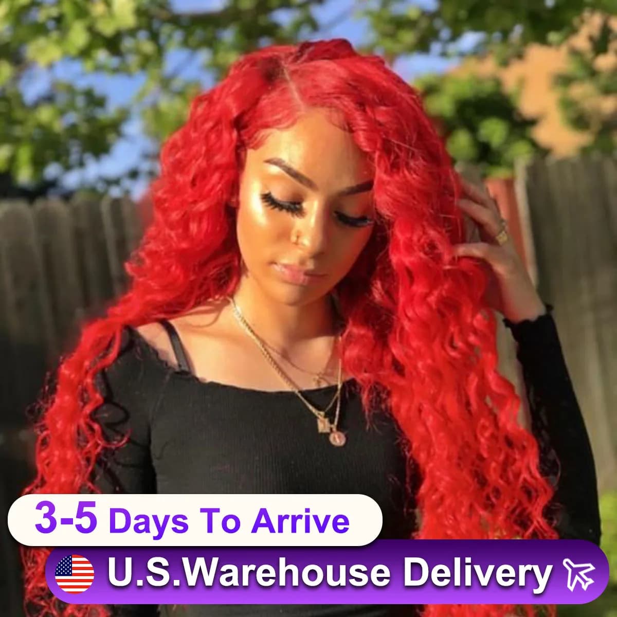 Water Wave Lace Front Human Hair Curly Full Red Color Lace Front Human Hair180% Brazilian Wigs Water Wave Lace Frontal