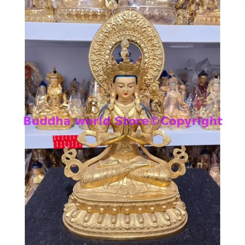 Shadakshari Avalokitesvara Buddha statue Wholesale Good Asia Tibet temple Buddha statue Buddhism HOME worship protection 34cm