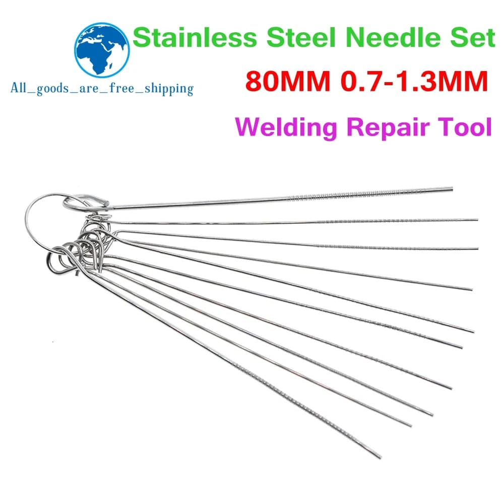 TZT 10 Kinds Stainless Steel Needle Set PCB Electronic Circuit Through Hole Needle Desoldering Welding Repair Tool 0.7-1.3mm