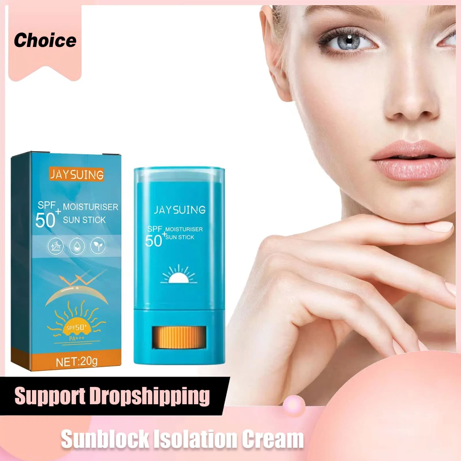 Sunscreen Stick Sunblock Isolation UV Protective Solar Blocker Anti Oxidant Sunburn Refreshing Oil Control Facial Body Sun Cream