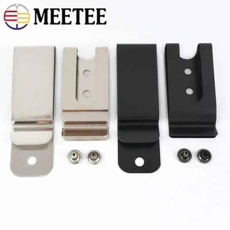 Meetee 2-10Pcs Metal Clips Buckle For Belt Purse Bag Spring Clasp Waist Loop Screw Holes Hooks DIY Keychain Hardware Accessories