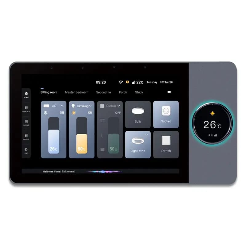 Tianlai Interruptor de luz Inteligente Tuya Touch Screen Control Panel Android Wifi Alexa Wall Amplifier With Tuya And Zigbee