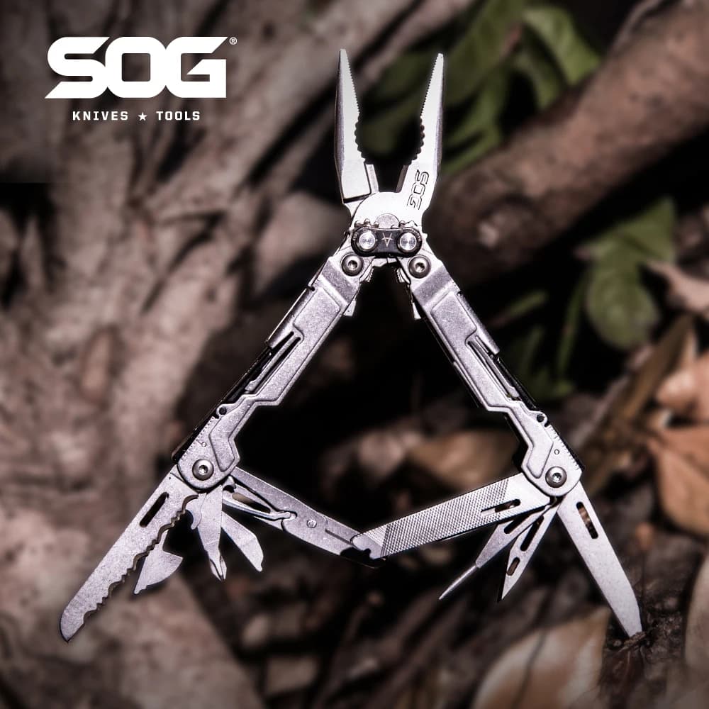 SOG 18 in 1 PowerPint Multi-Tool Pliers Mini EDC Fishing Folding Hand Tools Outdoor Survival Camping Equipments- PP1001/1002-CP