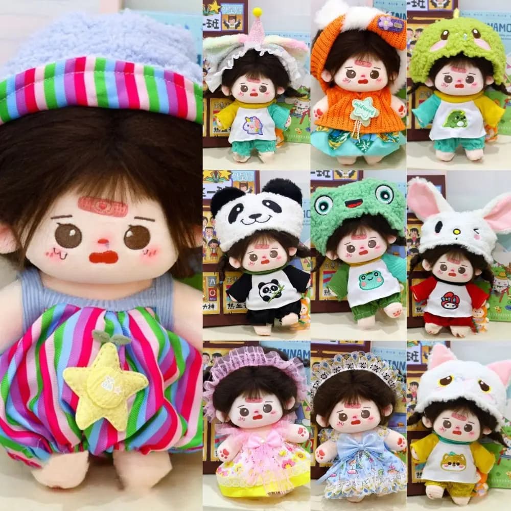 20cm Cotton Doll Cotton Doll Clothes BJD Multiple Styles Lolita Dress Dolls Accessories Hand-made Doll Clothing Birthday Gifts