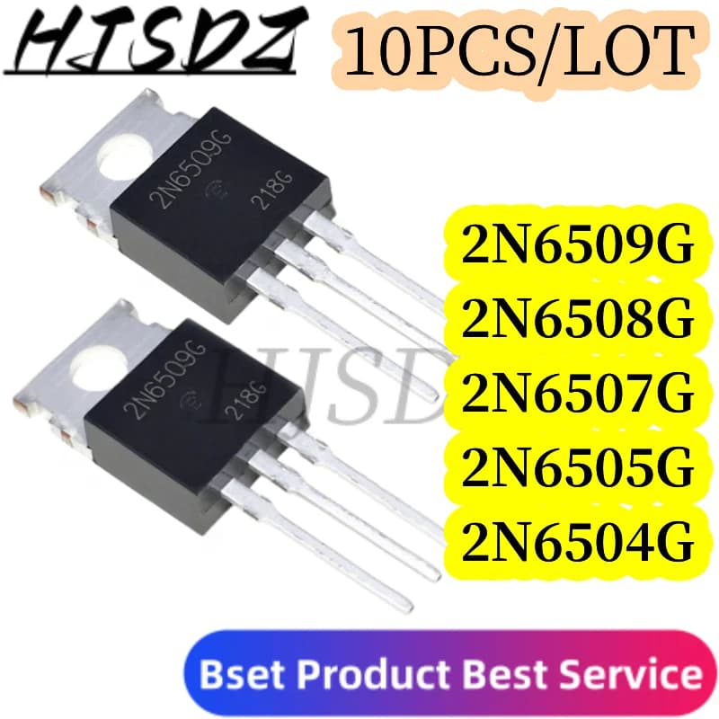 Transistor de 10PCS/LOT 2N6509G TO-220 2N6508G 2N6507G 2N6505G 2N6504G 2N6508 2N6507 2N6505 2N6504 2N6509 TO-220